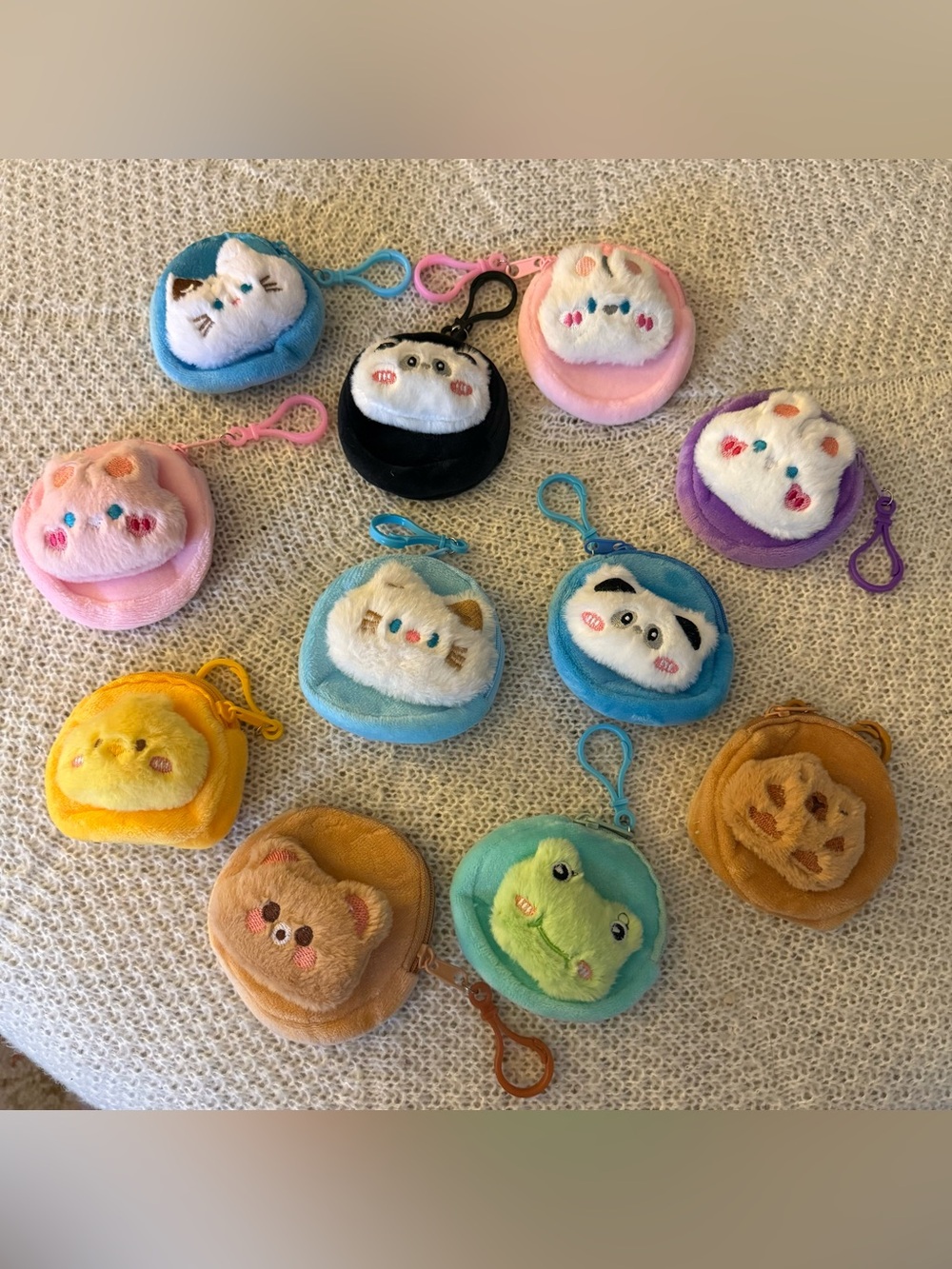 Plush Animal Coin & Card Holder Keychains  pick one!